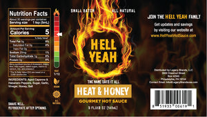 
                  
                    Load image into Gallery viewer, Hell Yeah Heat &amp;amp; Honey Gourmet Hot Sauce - 5 OZ bottle
                  
                